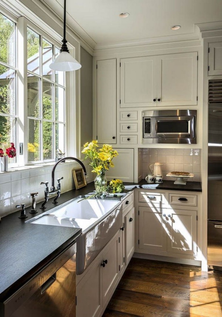 Unique Best Countertop With Dark Cabinets with Simple Decor