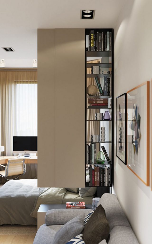 81 Unbelievable Room Dividers And Separators With Selves Design