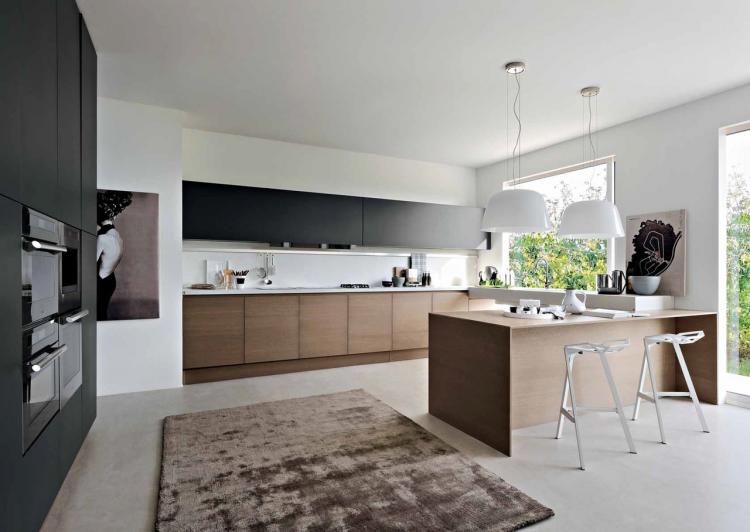 30 Rousing Black White Wood Kitchens Ideas