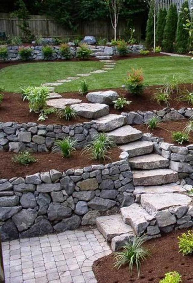 40+ COMFY GARDEN STEP ON A SLOPE DESIGN IDEAS - Page 15 of 45