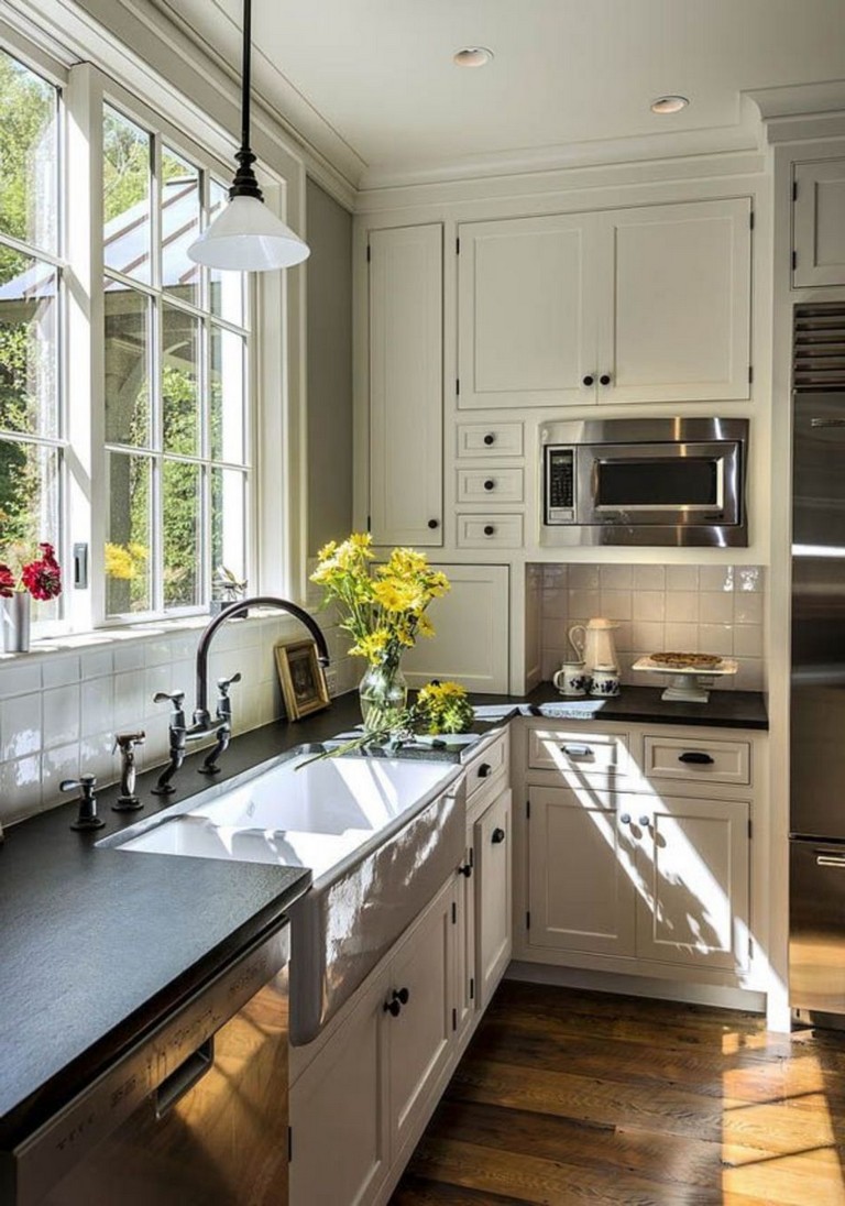 70 Stunning Kitchen Light Cabinets with Dark Countertops ...