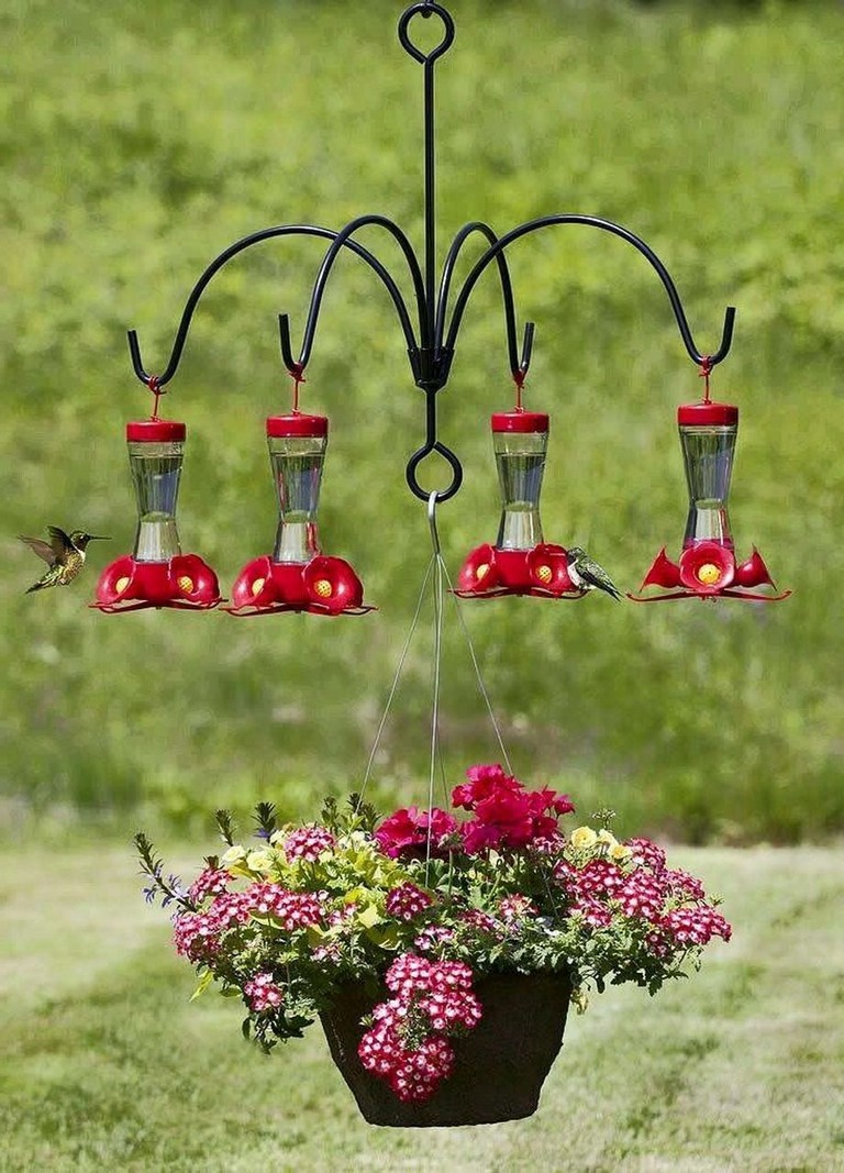 hummingbird feeder stand diy